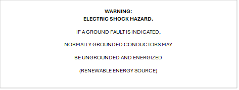 Electric Shock Hazard