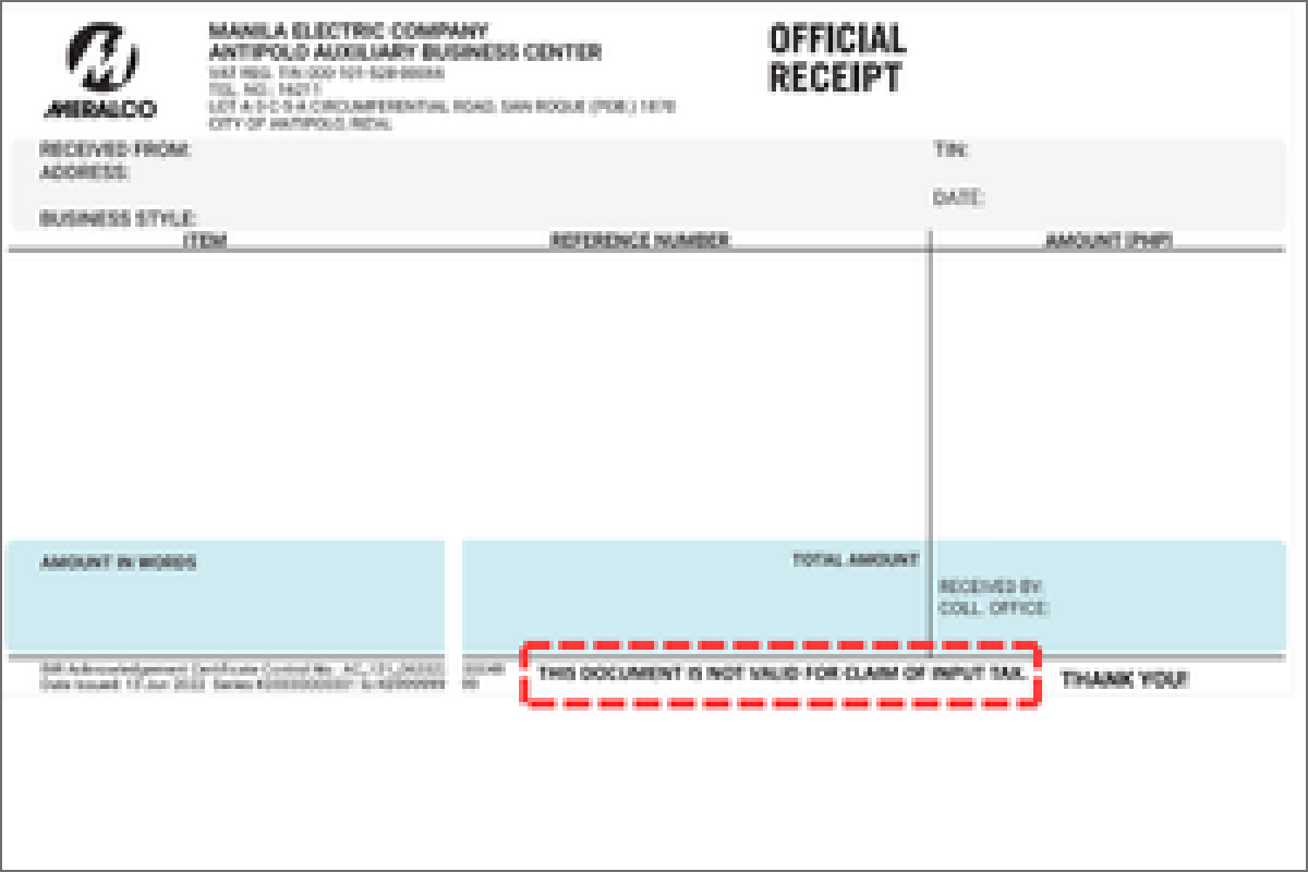 Official Receipt