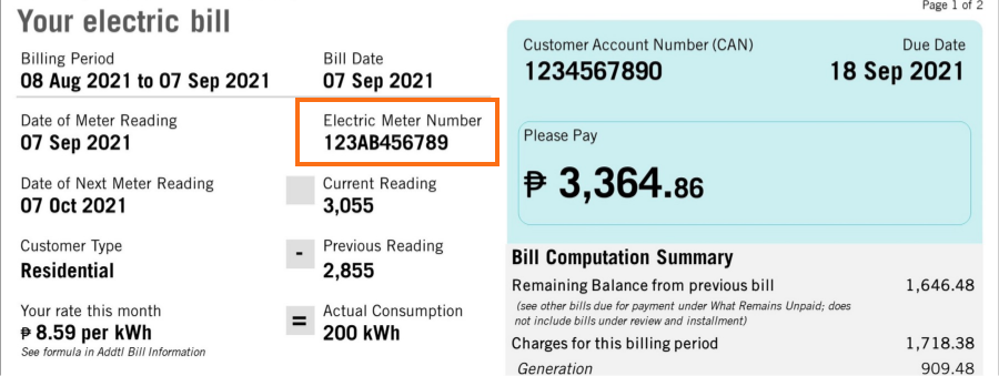 Meralco Bill